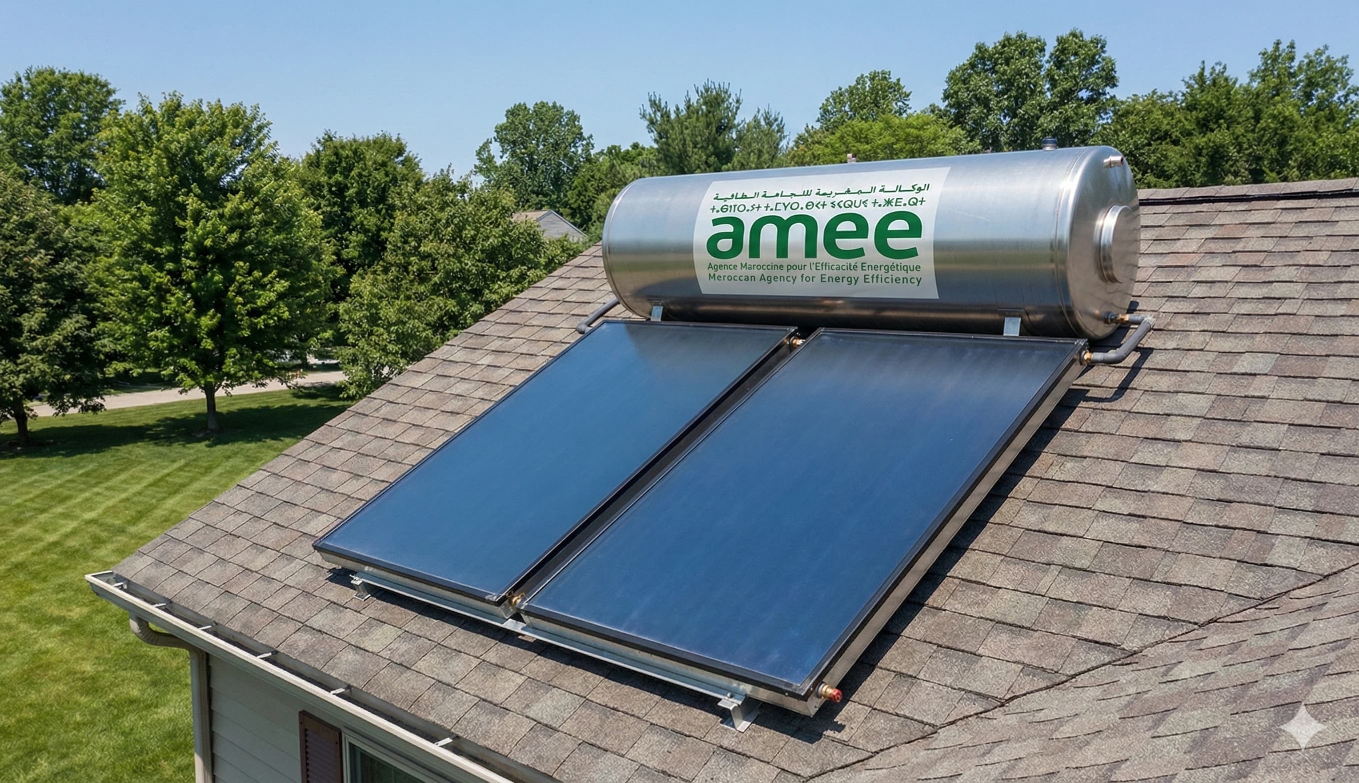 Solar water heater installation
